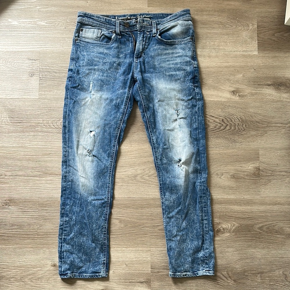 Buffalo Men’s Blue Slim Jeans Distressed 30/30